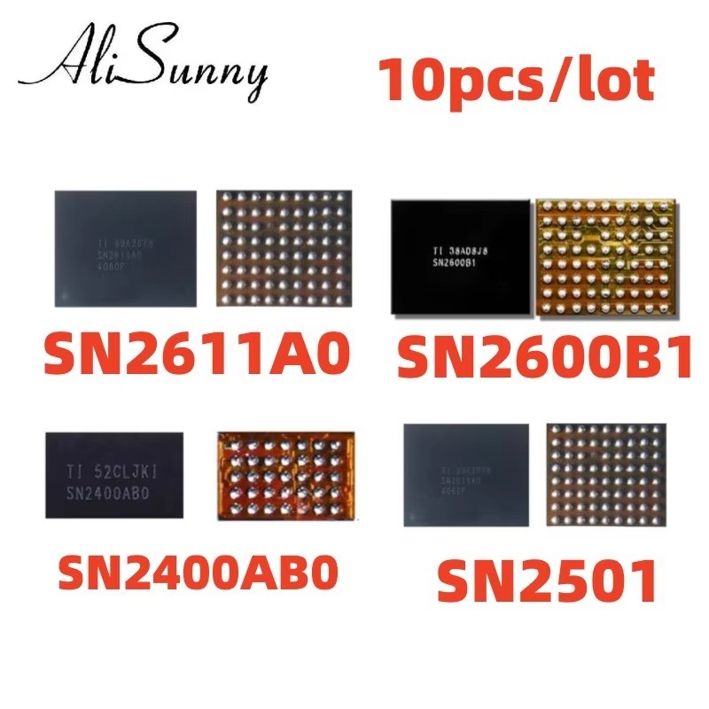 JDT 10pcs U3300 SN2600B1 SN2611A0 SN2501 SN2400AB0 ชาร์จ IC สําหรับ 11 Pro XS Max XSM XR 8 Plus USB 