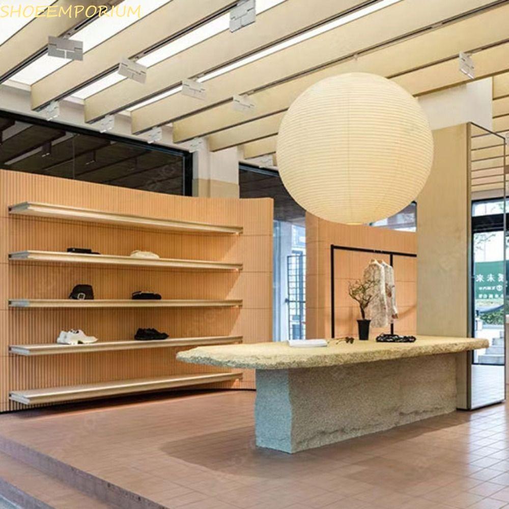 SHOEEMPORIUM กระดาษโคมไฟ, แขวนโคมไฟเพดานคลาสสิก, โคมไฟ Shades ตกแต่งโมเดิร์น Vintage รอบจี้บ้านร้านอาหาร