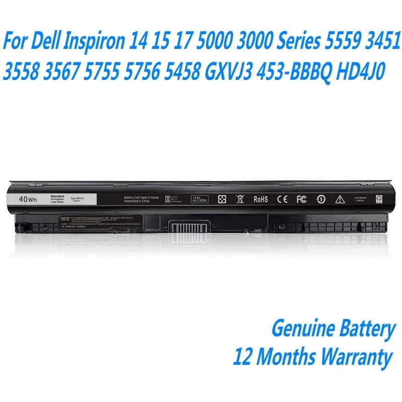 ใหม่ M5Y1K แบตเตอรี่แล็ปท็อปสําหรับ Dell Inspiron 14 15 17 5000 3000 Series 5559 3451 3558 3567 5755