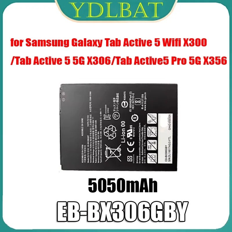 แบตเตอรี่สําหรับ Samsung Galaxy Tab Active 5 Wifi X300/Tab Active5 Pro 5G X356/Tab Active 5G X306 EB