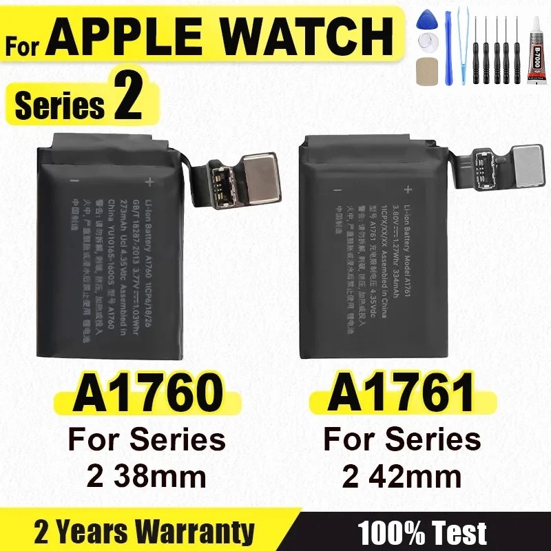 A1760 A1761 แบตเตอรี่สําหรับ Apple Watch Series 2 Series2 iWatch2 38 มม.42 มม.ยี่ห้อ-ใหม่ Bateria + 