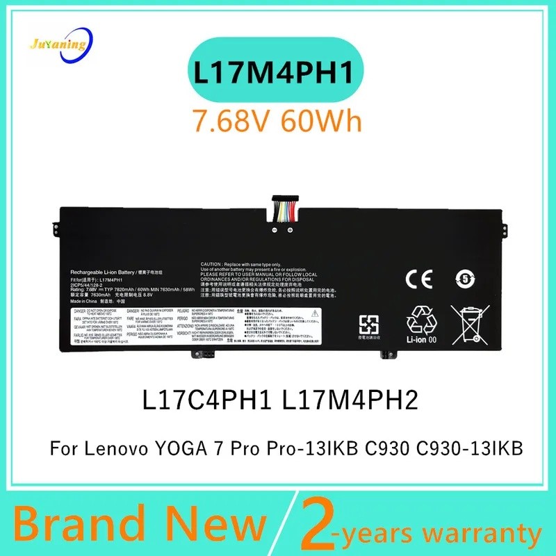 L17C4PH1 L17M4PH1 L17M4PH2 แบตเตอรี่แล็ปท็อปสําหรับ Lenovo Yoga Pro-13IKB C930-13IKB C930-13IKB C930