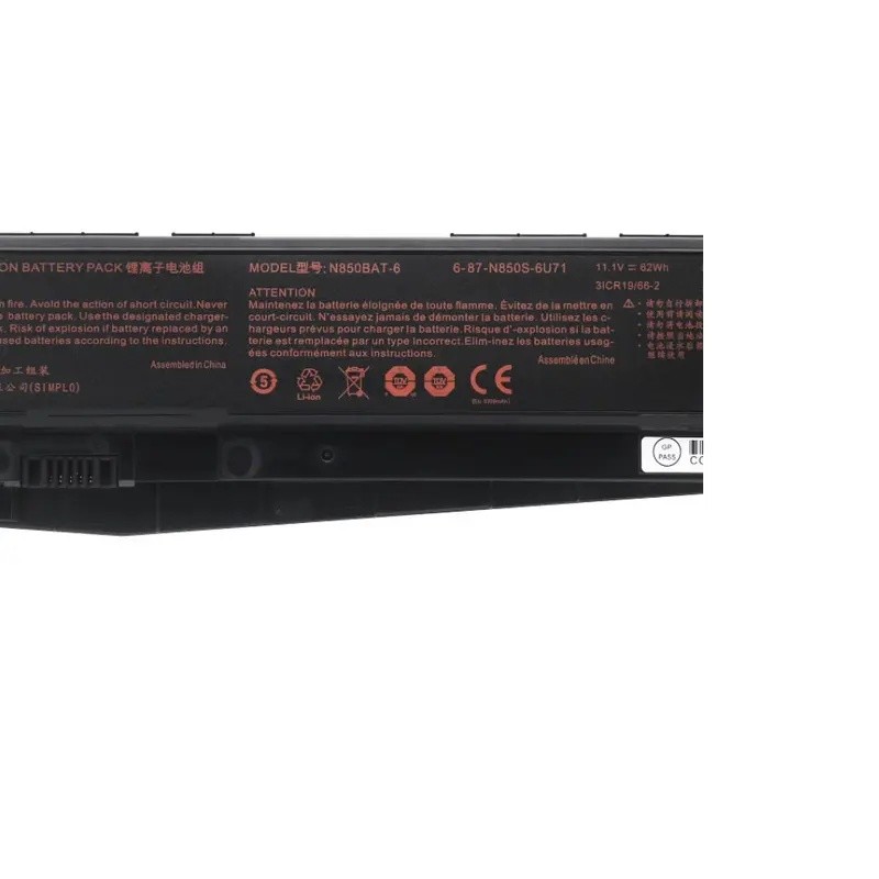 สําหรับ Clevo Z6-KP5GT Z7M-KP7G1 T58-T1 T6TI N870HJ Series 6-87-N850S-6E71 6-87-N850S-4U41 62wh 5300