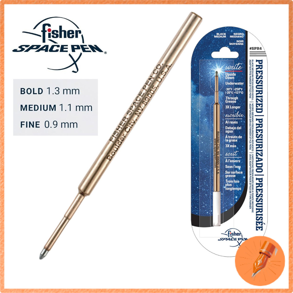 Fisher Pen Refills Medium Bold Fine Tip Various Colors