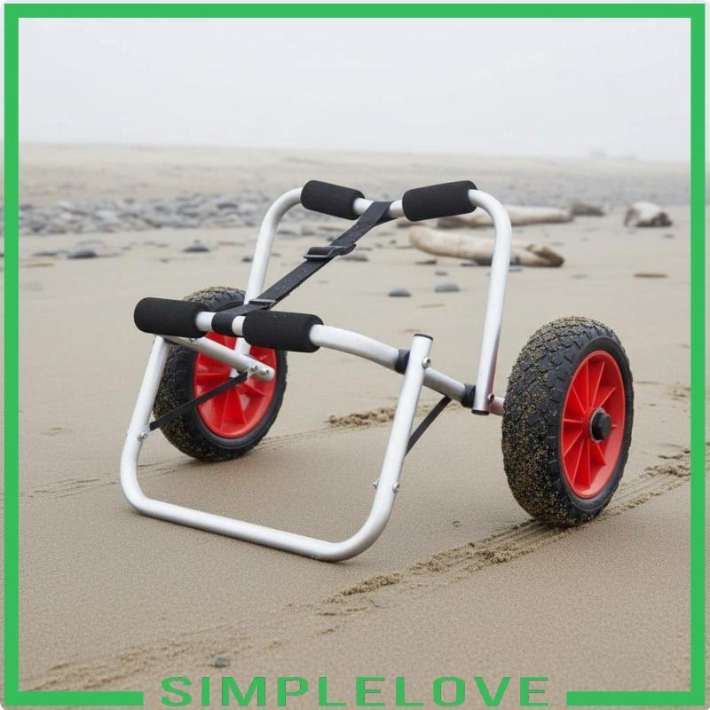 [Simple] Kayak Trolley Adjustable Strap Kayak Cart อลูมิเนียมน้ําหนักเบา Canoes Cart สําหรับ Solo Pa