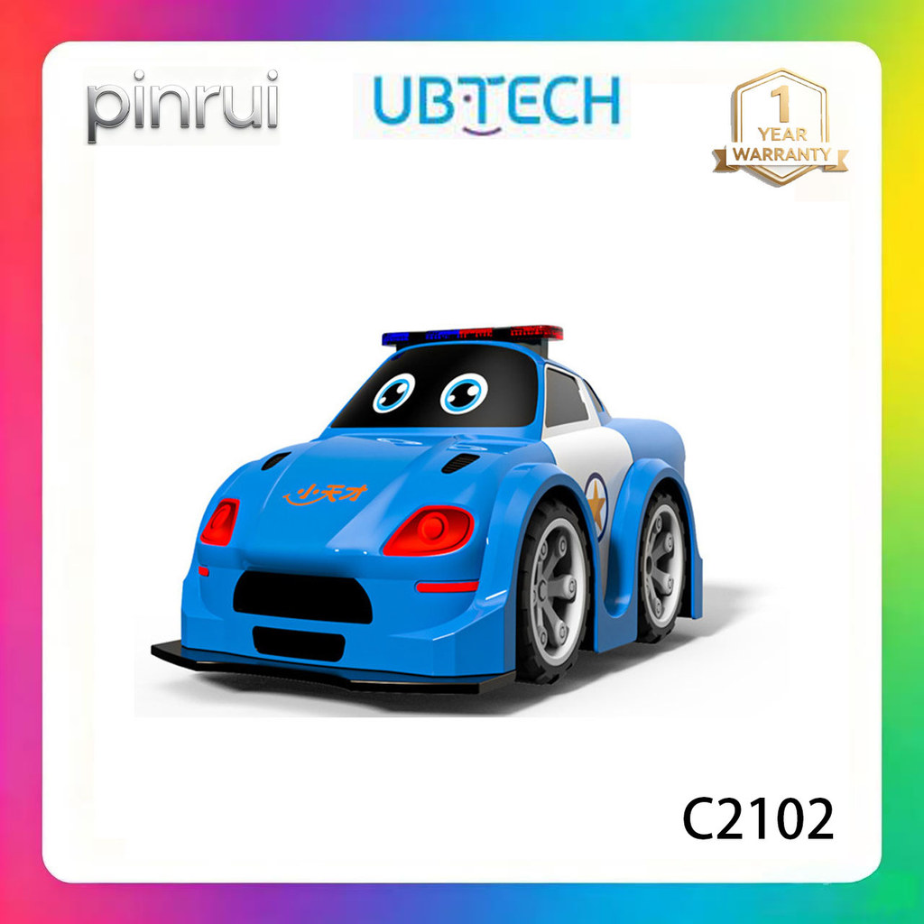 UBTECH C2102 Q ตํารวจน่ารักไฟฟ้าโปรแกรมรีโมทคอนโทรลรถของเล่นอัจฉริยะ