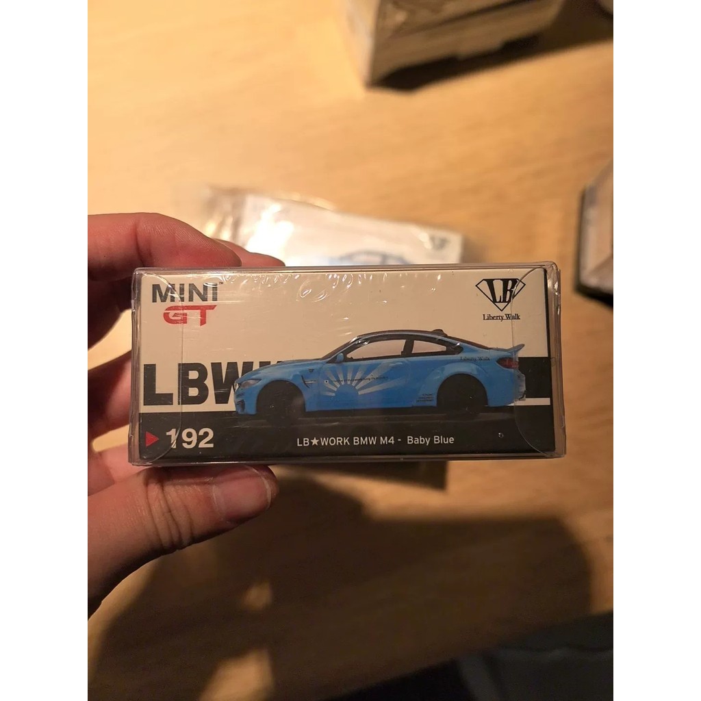 [กําพร้าสต็อกพร้อม] มินิจีที เบอร์ 192 LBWK BMW M4 Baby Blue BMW M4 ใหม่เอี่ยมยังไม่ได้เปิด