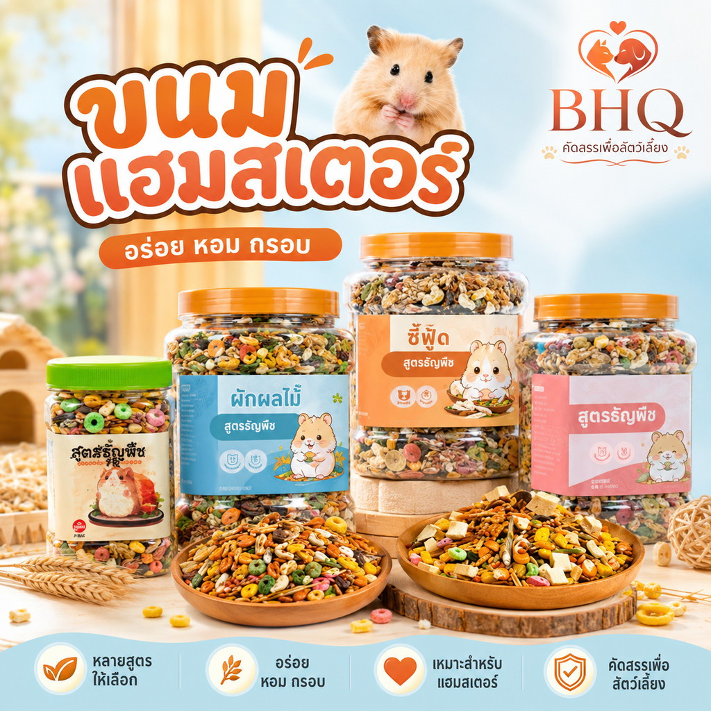 BHQ หนอนอบแห้ง หนอนอาหาร หนอนอาหารแห้ง อาหารหนูแฮมเตอร์ หนอนนก 1500ML สัตว์เลี้ยงแมลงแห้ง
