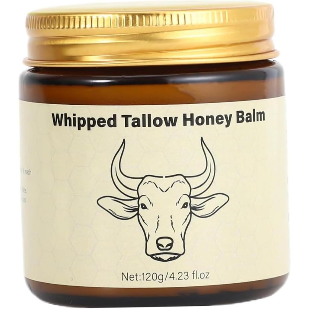 BeefTallowfor,HydratingFaceOrganicGrassFedWhippedMoisturizerพร้อมHoneyBalmforDry&Sensitive,4.23ozHon