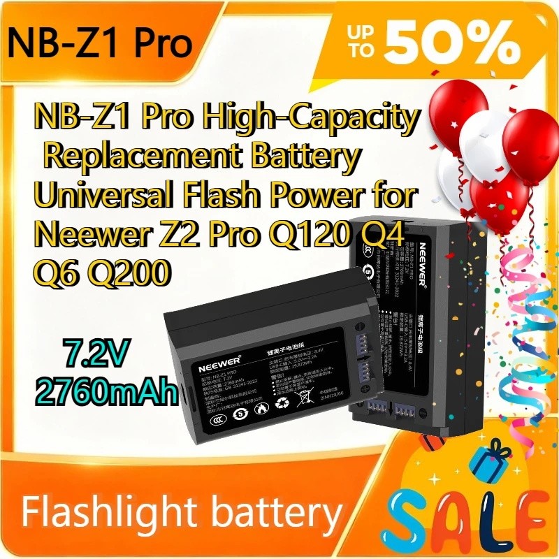 NB-Z1 Pro ความจุสูง 7.2V 2760mAh แบตเตอรี่ Universal Flash Power สําหรับ Neewer Z2 Pro Q120 Q4 Q6 Q2