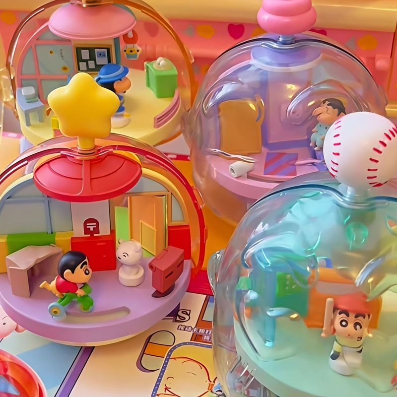 ของแท้ Magnetic Shin-Chan Fun Kasugabe Shin-Chan Spinning Crayon Shin-Chan ของเล่นของขวัญ Crayon Shi