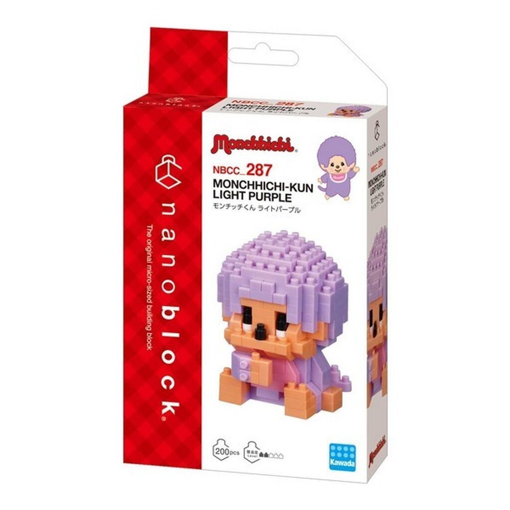Kawada nanoblock NBCC-287 Monchhichi Kun Light Purple 4972825237120 (นาโนบล็อค)