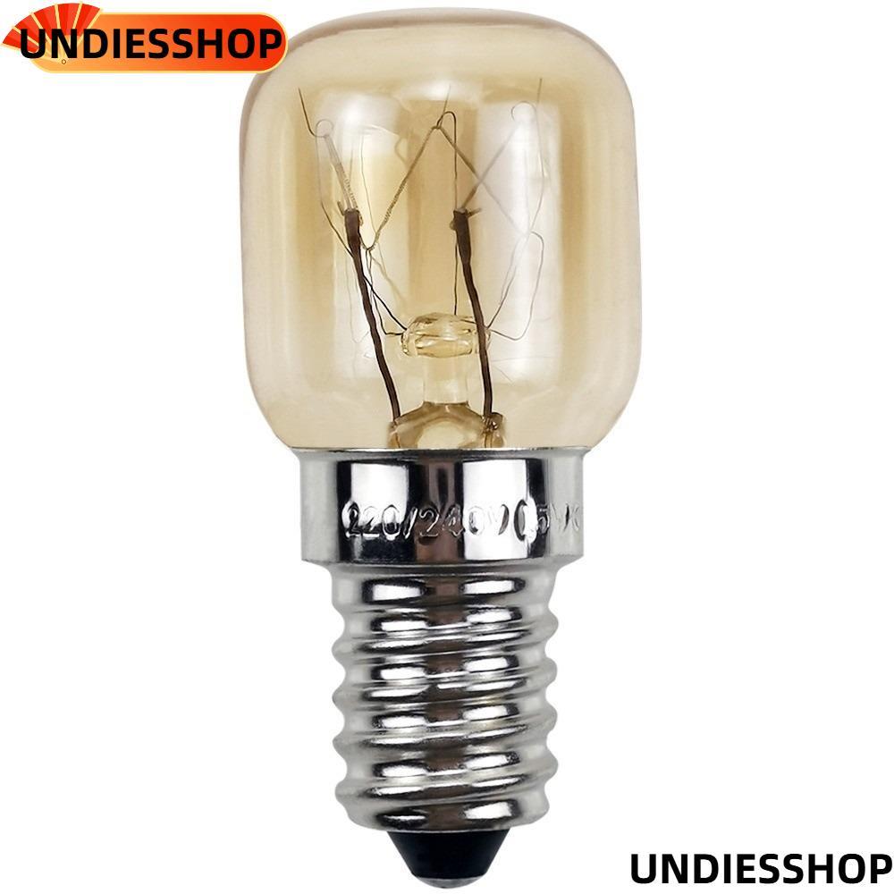 UNDIESSHOP หลอดไฟเตาอบไมโครเวฟ 10 ชิ้น, ทองแดงชุบนิกเกิล E14 ฐานหลอดไฟเตาอบ, 25W 110V-130V 300°C อุป