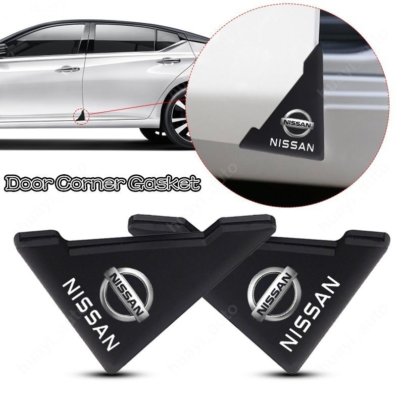 [ข้อเสนอเวลาจํากัด] 2/4 ชิ้น Nissan ซิลิโคน Anti-collision รถมุมประตูอุปกรณ์ตกแต่งรถยนต์สําหรับ Nissan nismo Almera XTrail Grand Livina Navara Serena C27 Qashq