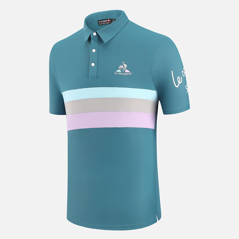 เสื้อกอล์ฟแขนสั้นสำหรับผู้ชาย Polo Shirt Golf Polyester NSA-5504（ 19TH HOLE GOLF ）