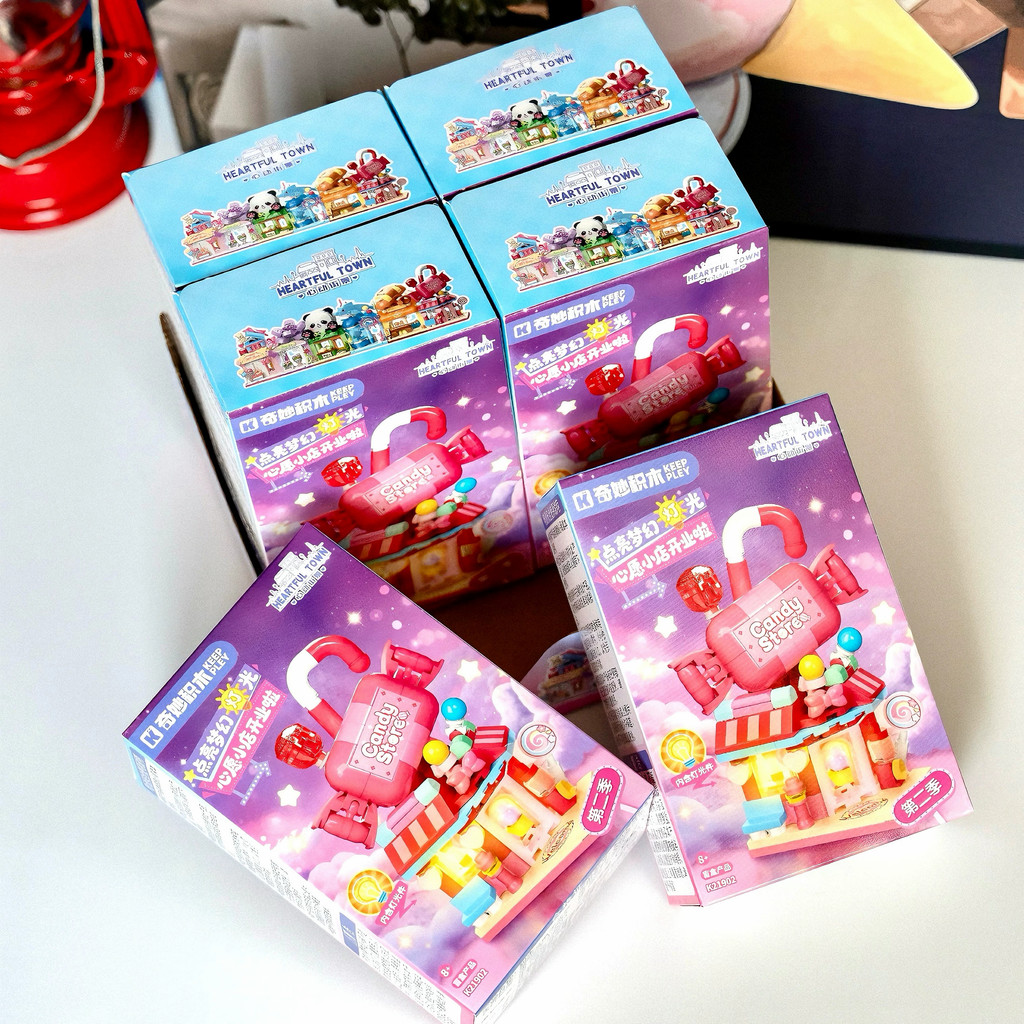 บล็อกตัวต่อที่ยอดเยี่ยม Keeppley Heart Street View Second Season Mystery Box Building Blocks ประกอบข