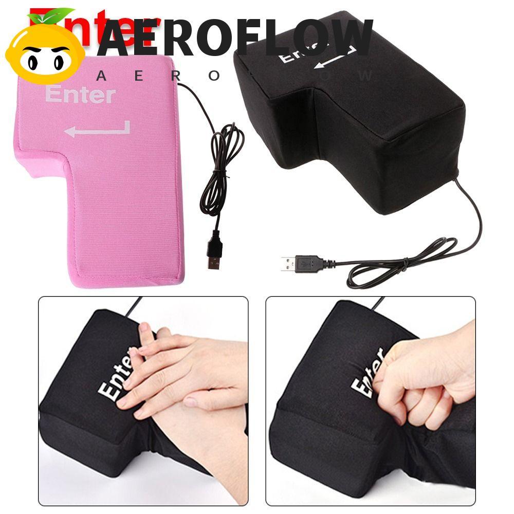 AEROFLOW Big Enter Key, USB คีย์บอร์ด Plug and Play ปุ่ม USB Vent, โน้ตบุ๊คฟองน้ําเบาะนุ่มขนาดใหญ่คอมพิวเตอร์เข้าสู่ Key Office Supplies