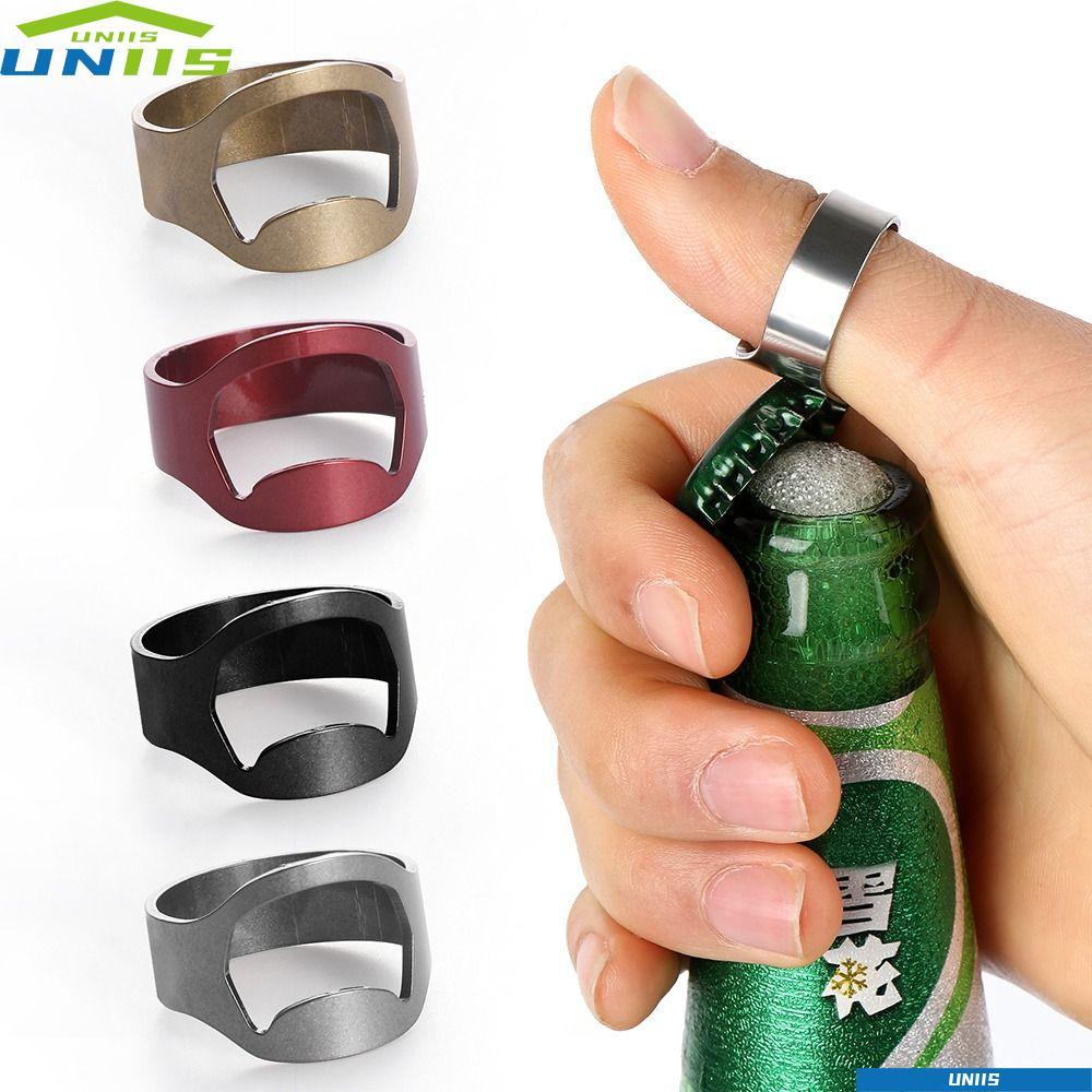 UNIIS 1/3PCS Finger Ring Openers Silver Stainless Steel Home & Living Kitchen Tool