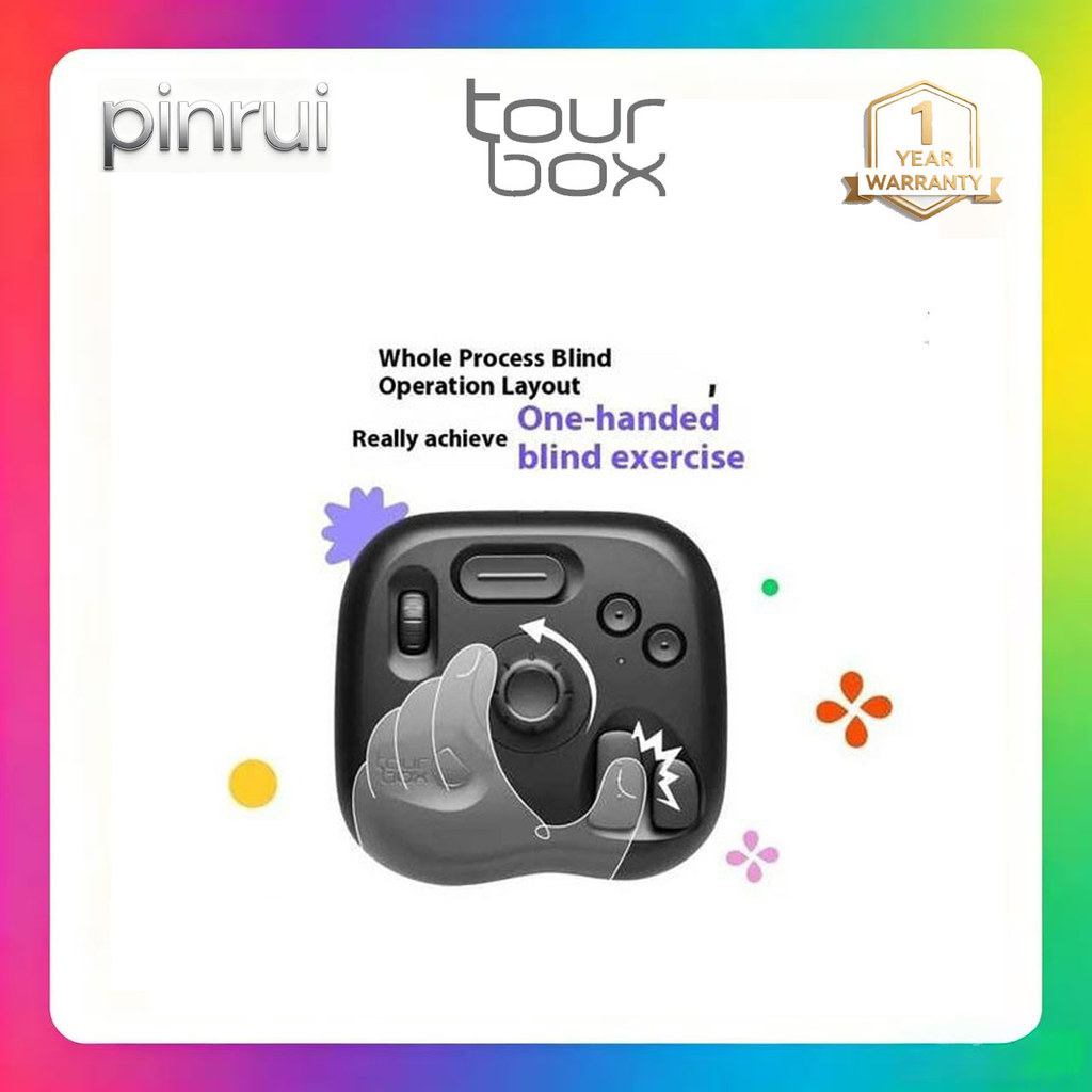 TourBox Lite Youth Edition ที่จับออกแบบปุ่มกดแบบกําหนดเองน้ําหนักเบาหน้าจอดิจิตอลแท็บเล็ตวาดด้วยมือ