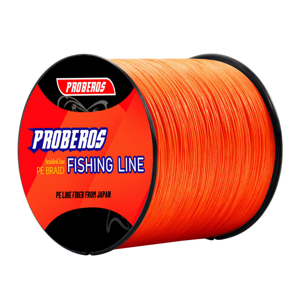 PROBEROS 500M 4X PE สายถักสายตกปลาเรียบ PE สําหรับเหยื่อตกปลาหล่อและแนวย้อนยุค