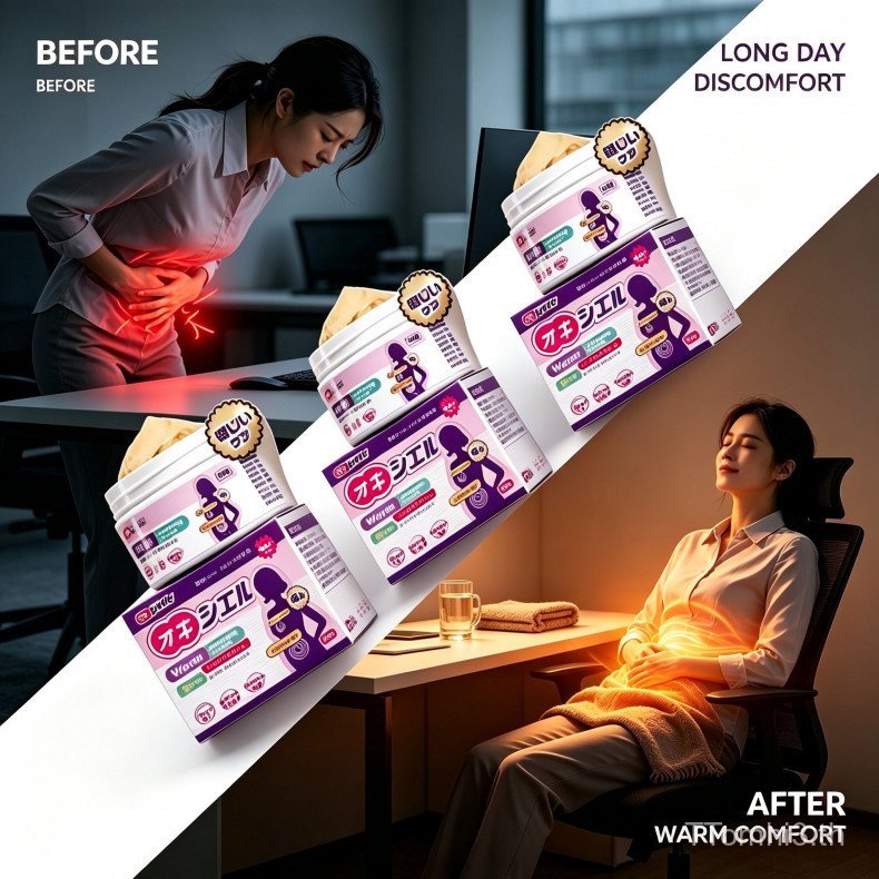 Oxyelle สมุนไพรผู้หญิงครีมนวด 30g Warm Abdominal Ointment รายเดือน Cramp Relief Rub ธรรมชาติความร้อน