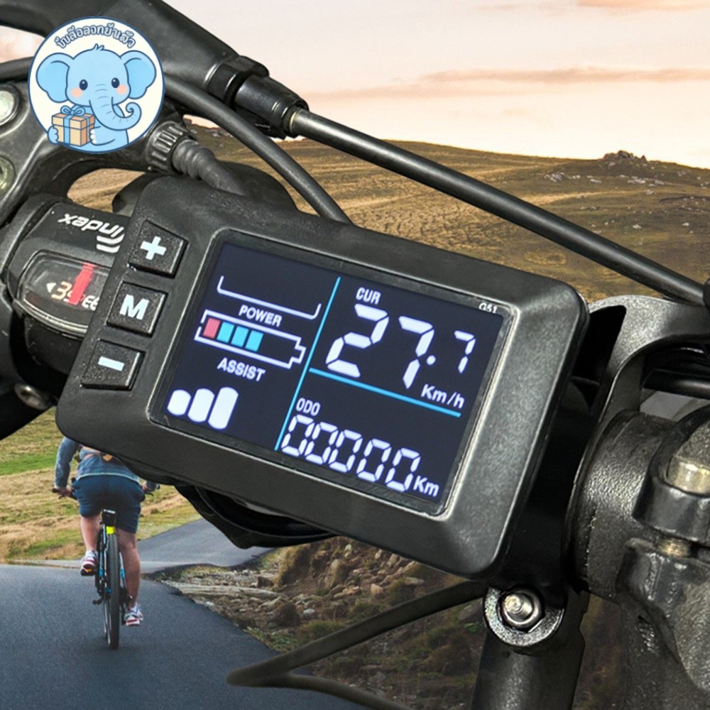 คอมพิวเตอร์จักรยานจอแสดงผล LCD 5 Core Speedometer สําหรับ E-Bike 24V 36V 48V