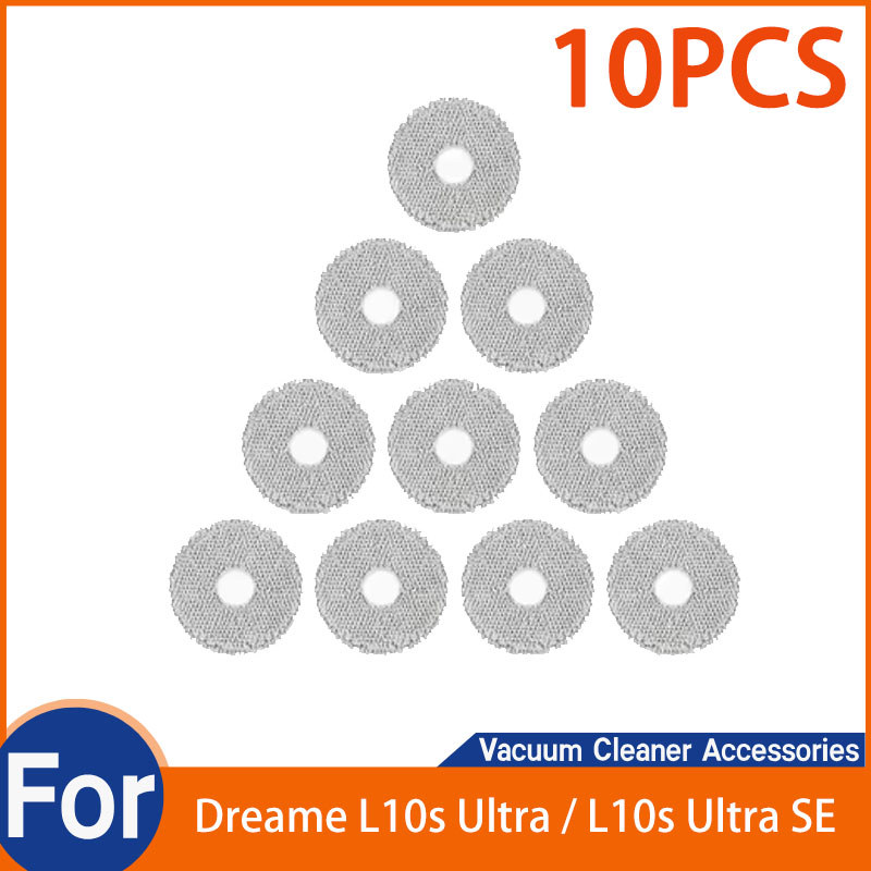 สําหรับ Dreame L10s Ultra / L10s Ultra SE อุปกรณ์เครื่องดูดฝุ่นหุ่นยนต์ (ผ้าถูพื้น 10 ชิ้น)