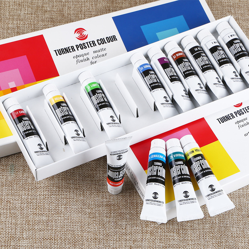 ญี่ปุ่น TURNER TURNER 13 18 สีโฆษณา Gouache Pigment