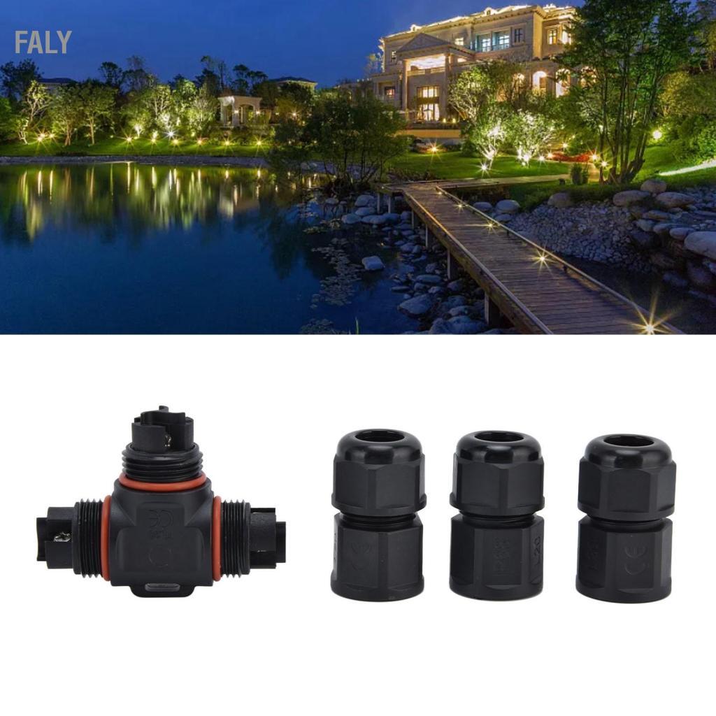 Faly กันน้ำ Connector 3 Pin Tee สายไฟ Terminal Quick Connect Adapter 250V 16A TL20