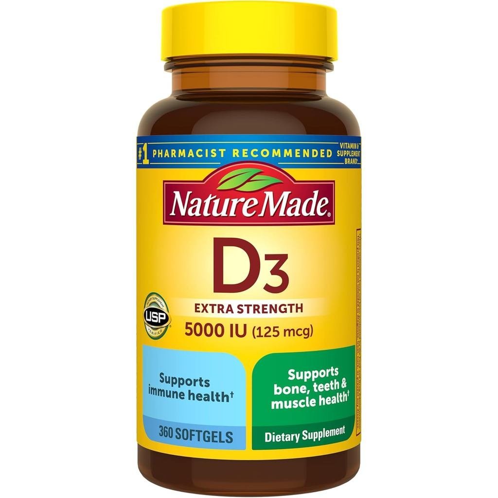 NatureMade维生素D35000IU(125mcg),360 แคปซูล维 แคปซูลนิ่ม G7QK