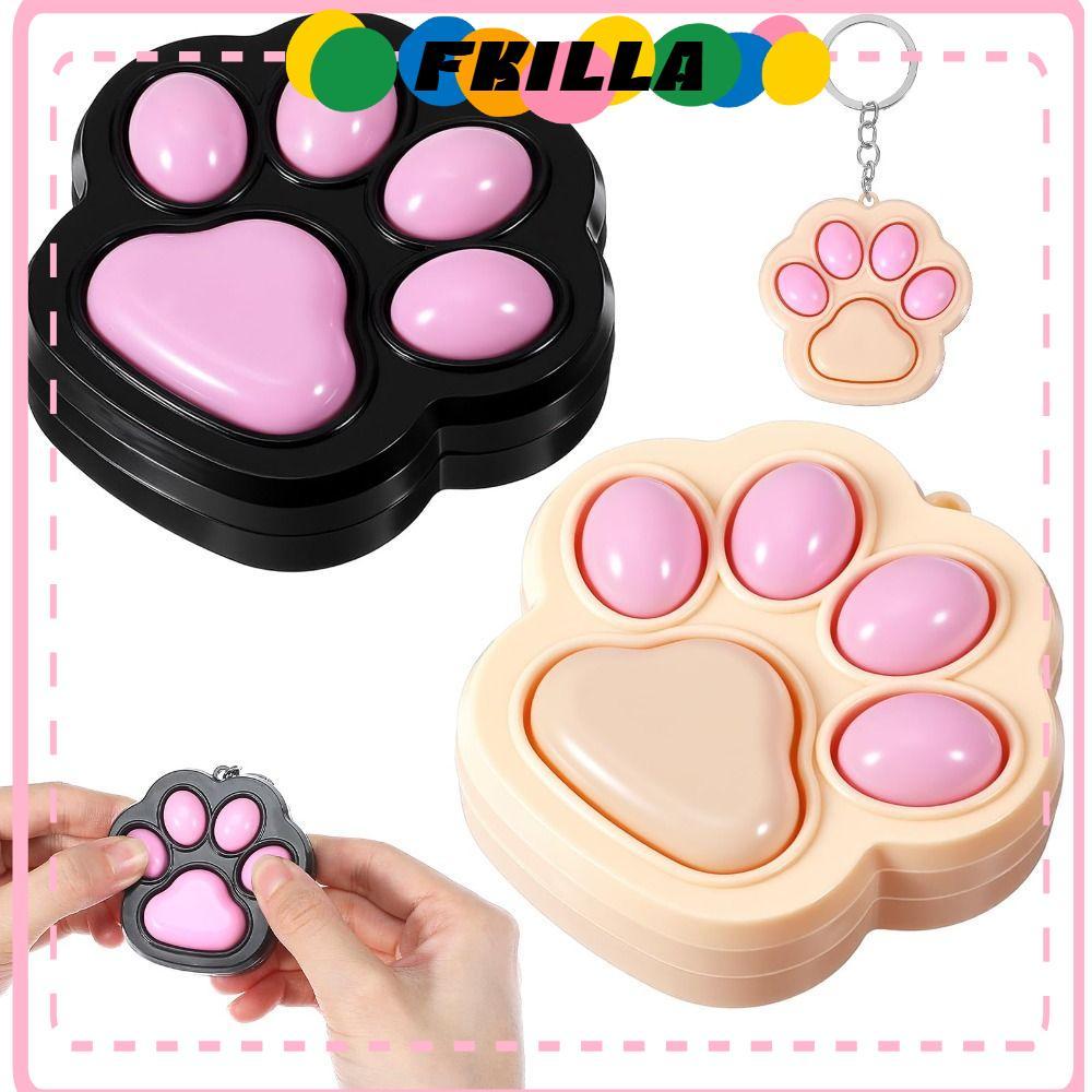 พวงกุญแจ FKI Fidget, ของเล่น Mini Clicker Cat Fidget, การ์ตูนน่ารัก Kawaii Clicker Fidget พวงกุญแจ I