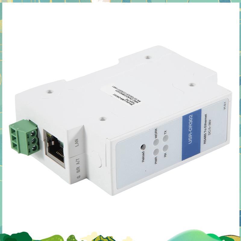 -DR302 Din Rail Serial RS485 to Ethernet IP Server Module Ethernet Converter Modbus RTU to Modbus Un