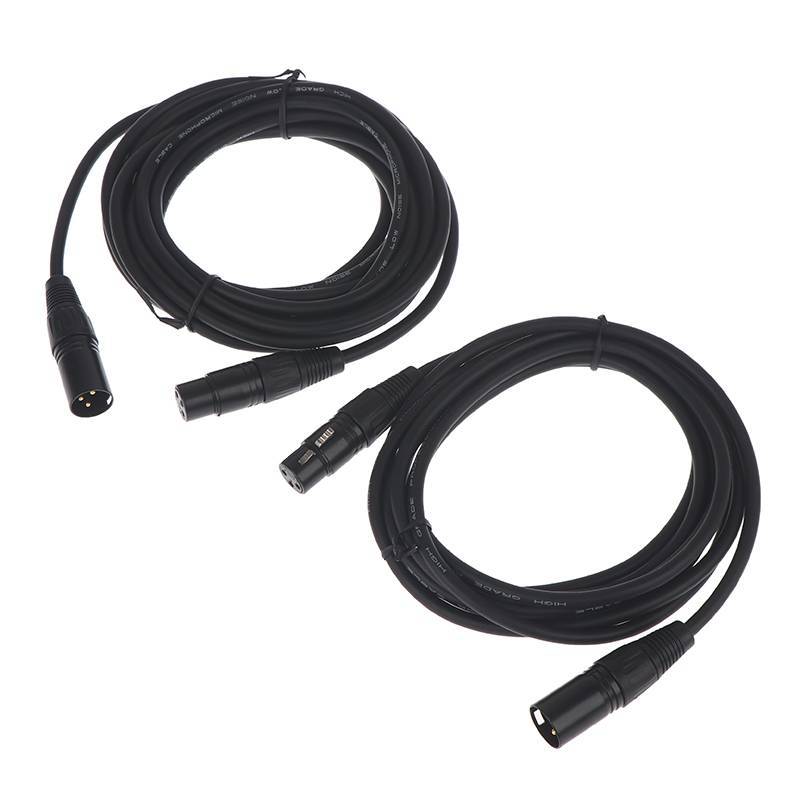 YosunBin] DMX 3-PIN DMX512 สายชายกับหญิง LED PAR ไฟเวทีสายสัญญาณ DMX อุปกรณ์ Dj DMX512 สายสัญญาณ Xlr