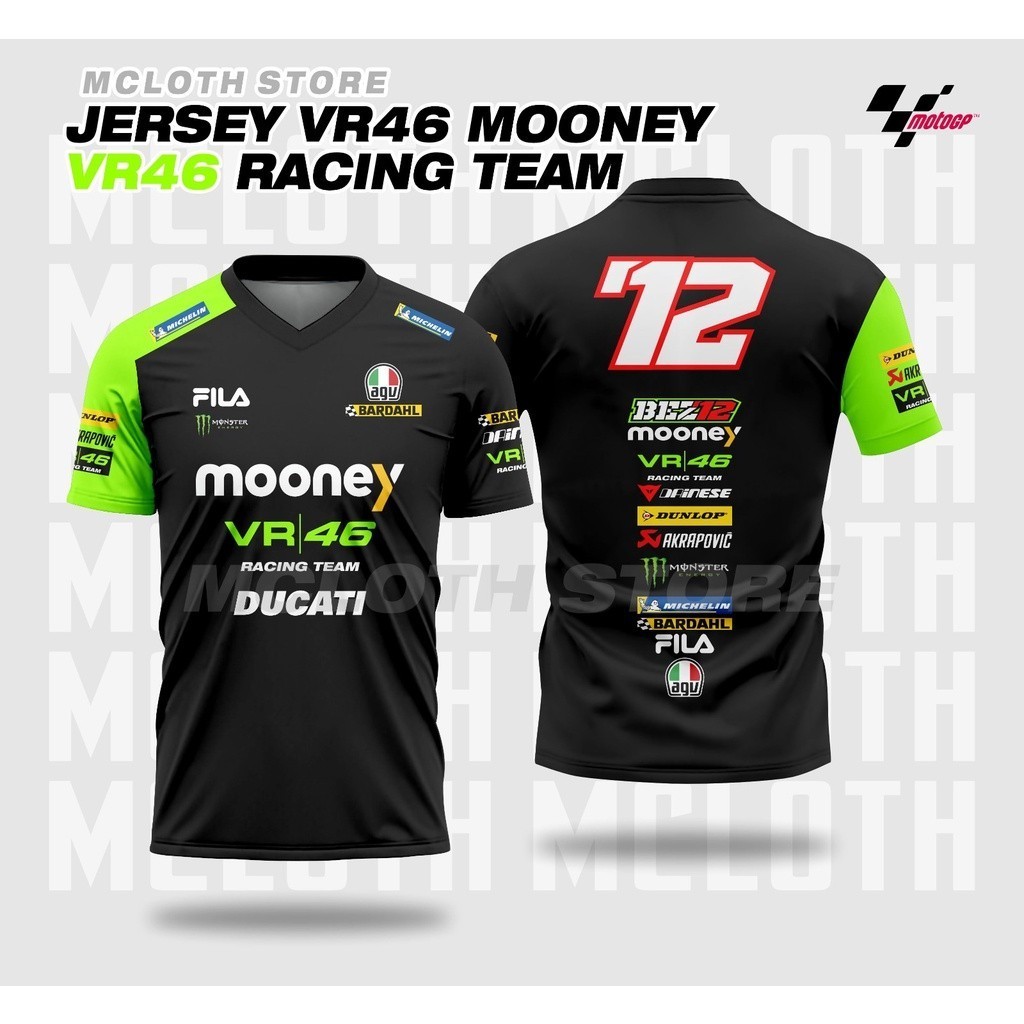 Ducati Muni Vr 46 M Bezzecchi Racing Team MotoGP 2026 เสื้อยืดนําเข้าคุณภาพเหมาะสําหรับทั้งชายและหญิ
