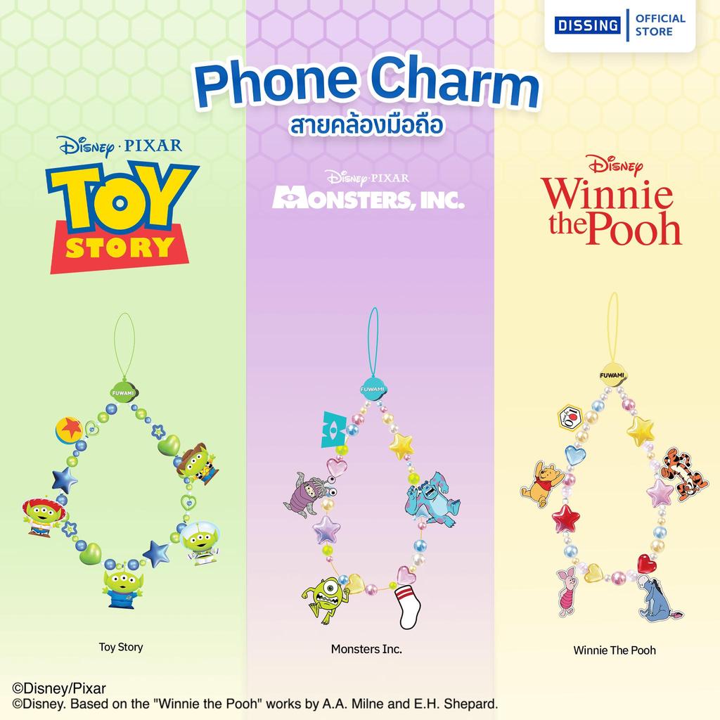สายคล้องโทรศัพท์ Disney & Pixar Phone Charm ดีไซน์น่ารัก ลิขสิทธิ์แท้ หลากหลายคาแรคเตอร์