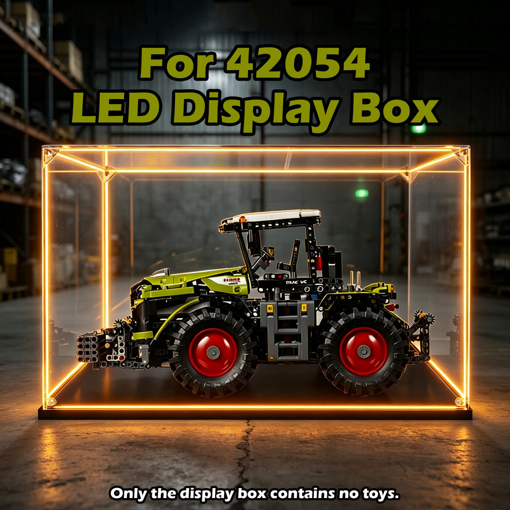 เคสจอแสดงผล LED อะคริลิคสําหรับ 42054 CLAAS XERION 5000 TRAC VC | กล่องแสดงกันฝุ่นพร้อมรีโมท RF และ 