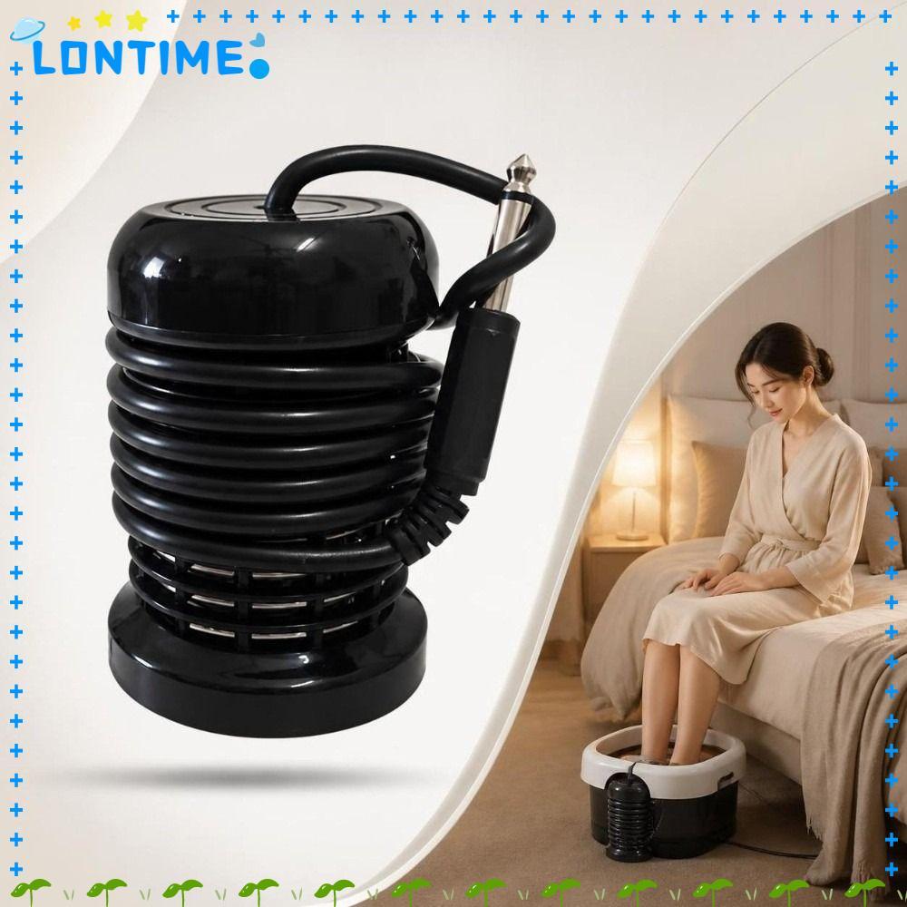LONTIME ไฮโดรเจน Foot Bath Replacement, แบบพกพา Ionic Technology Ionic Head, ที่มีประสิทธิภาพสีดําติ