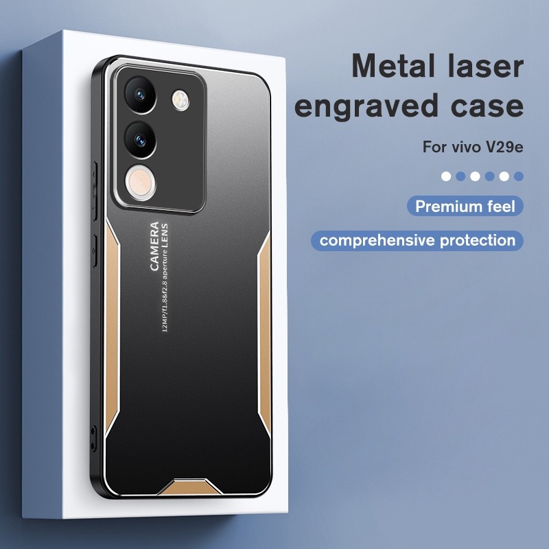 สําหรับVivo V29e 5G Global V29 E Y200 V29e 5G Globalโลหะมีดผู้ถือเคสโทรศัพท์อะคริลิคFrosted Anti Dro