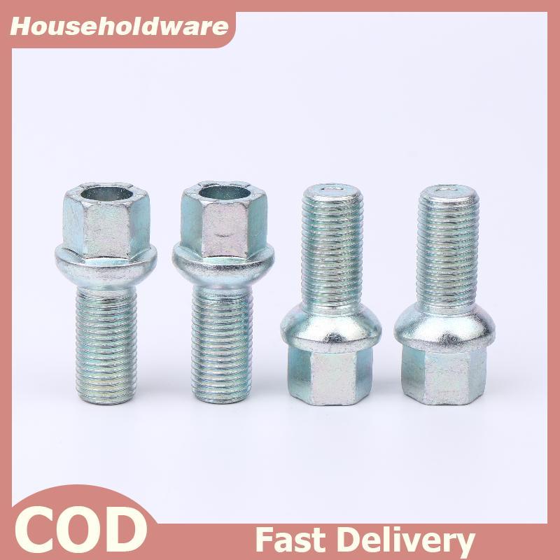 Hdth 4PCS Auto DIY อุปกรณ์เสริมสําหรับ Beetle Golf A5 Q2 Fabia M14x1.5 28 มม.ด้ายรัศมีล้อรถสลักเกลีย