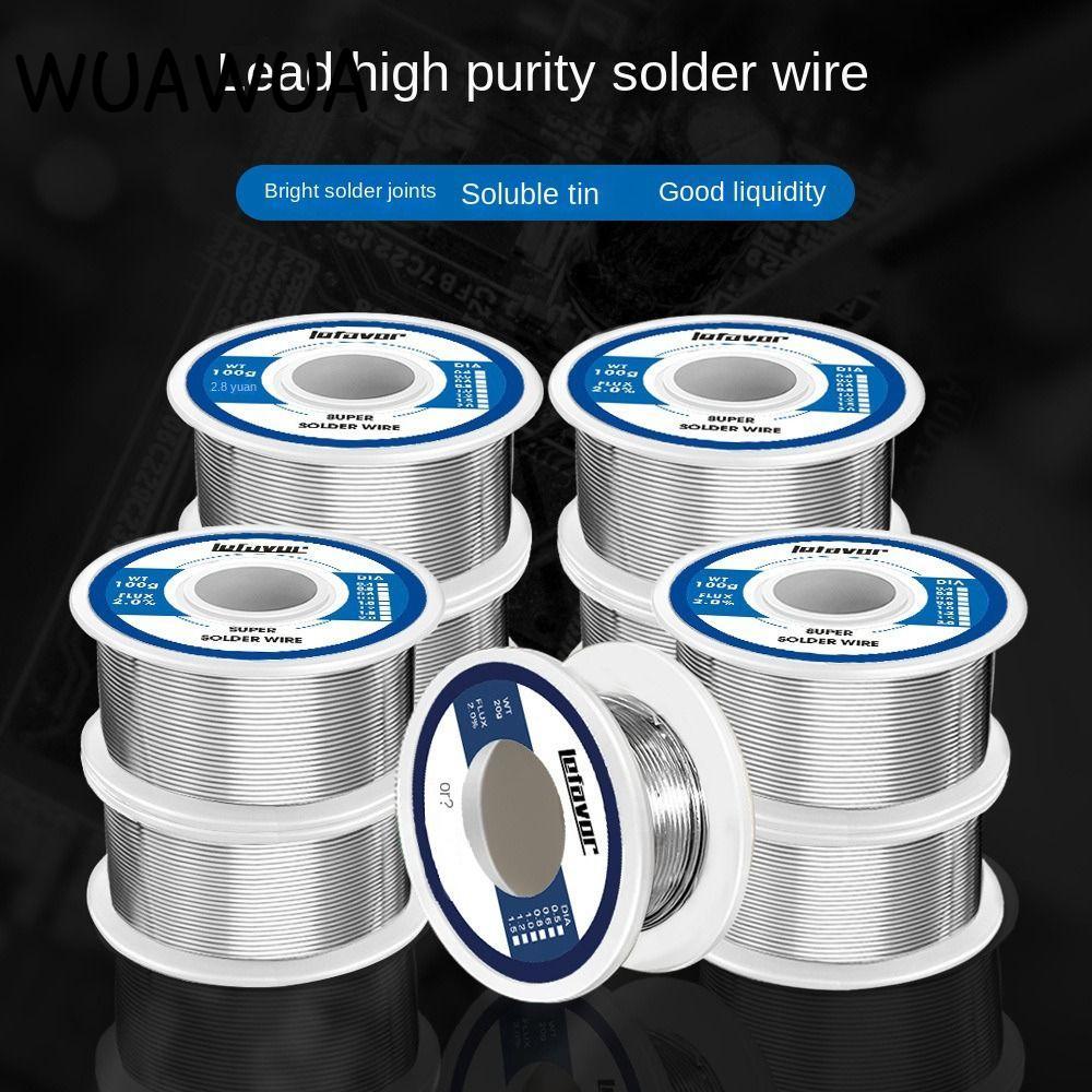 WUAWUA Corel Solder, low-melting 20g 50g 100g 0.8 1.0mm ลวดเชื่อมอุณหภูมิต่ํา,Universal FLUX 2.0% ไม