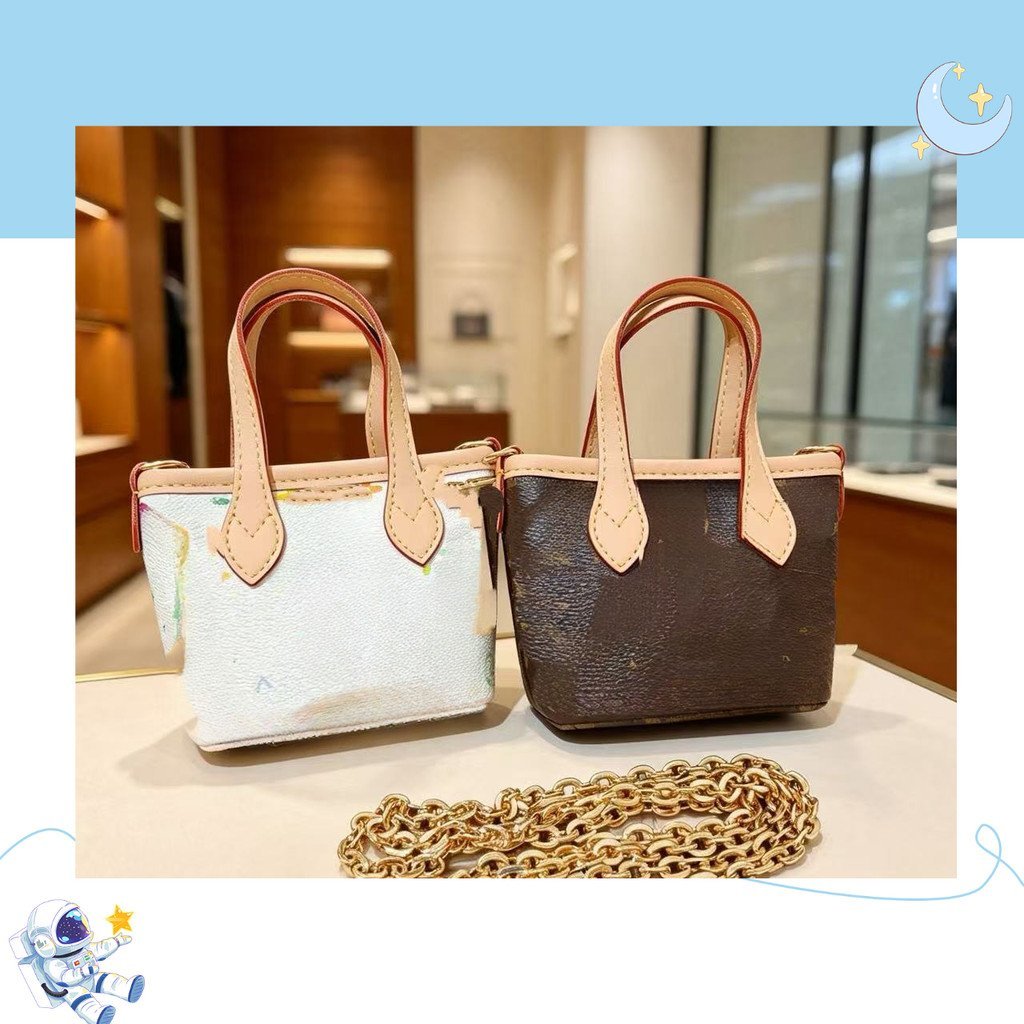 กระเป๋าครัวซองต์ใหม่กระเป๋ามินิใบเล็ก/เคสกุญแจแบบพกพาแนวทแยง