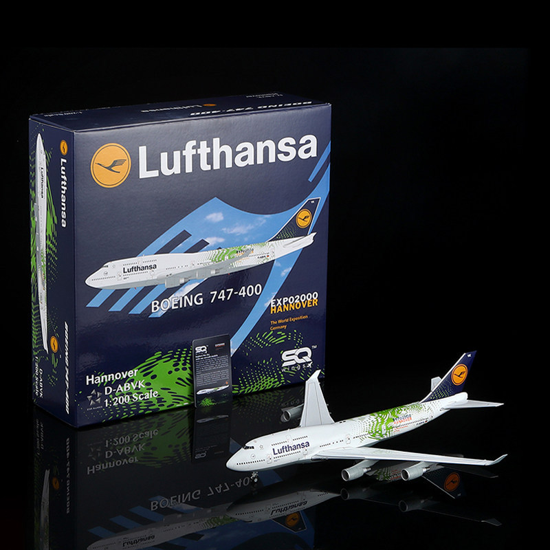 SQ Wings 100/200 Hensa Airlines B747-400 เครื่องบินโลหะสําเร็จรูปรุ่น D-ABVK