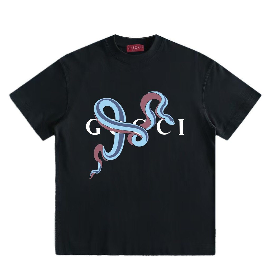 GUCCI/GUCCI/6XL2026 Classic Round Neck Short-Sleeved T-Shirt Men Women Style Letter Printing Round N