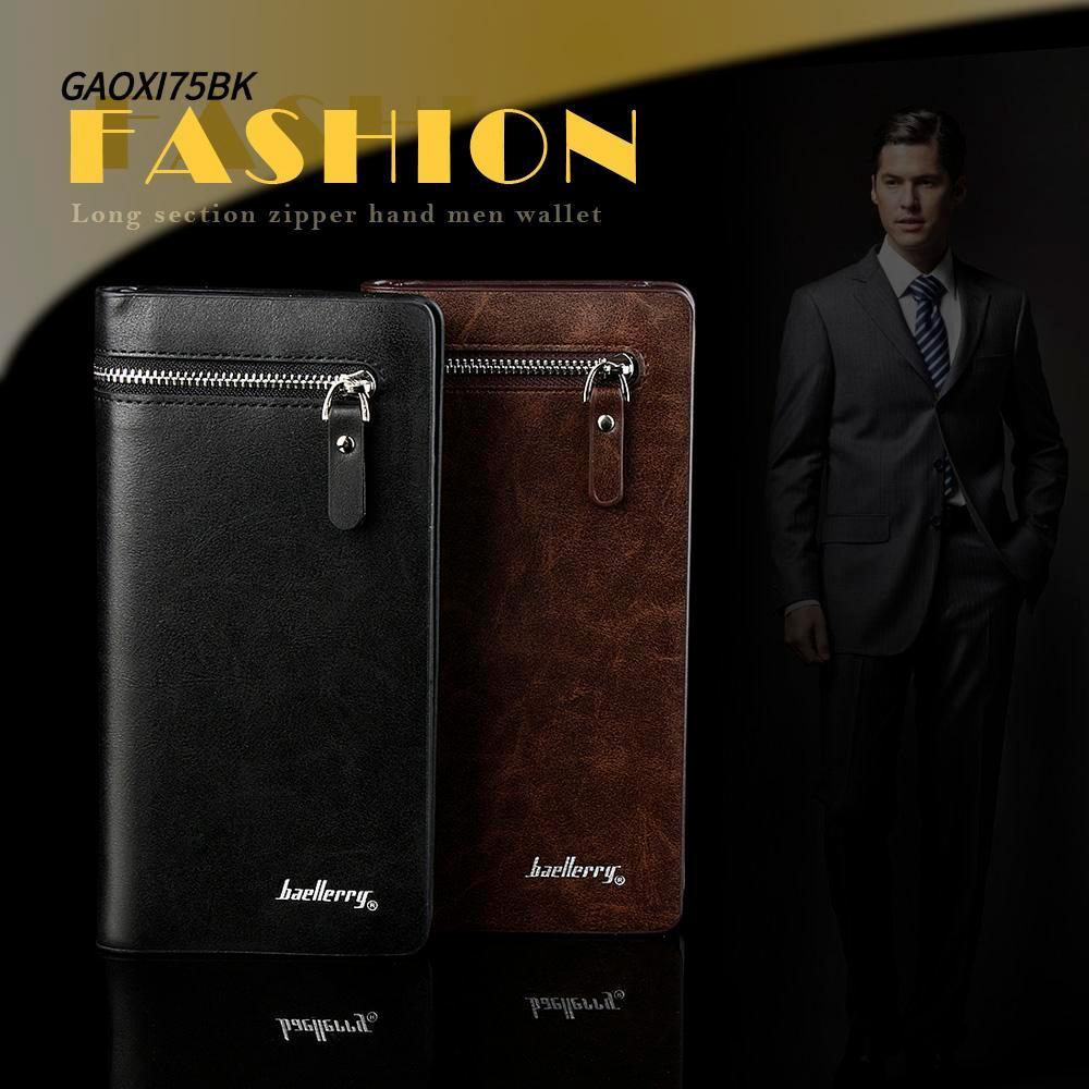 GAOXI75BK Bifold Wallet Mens Business Coin Bag