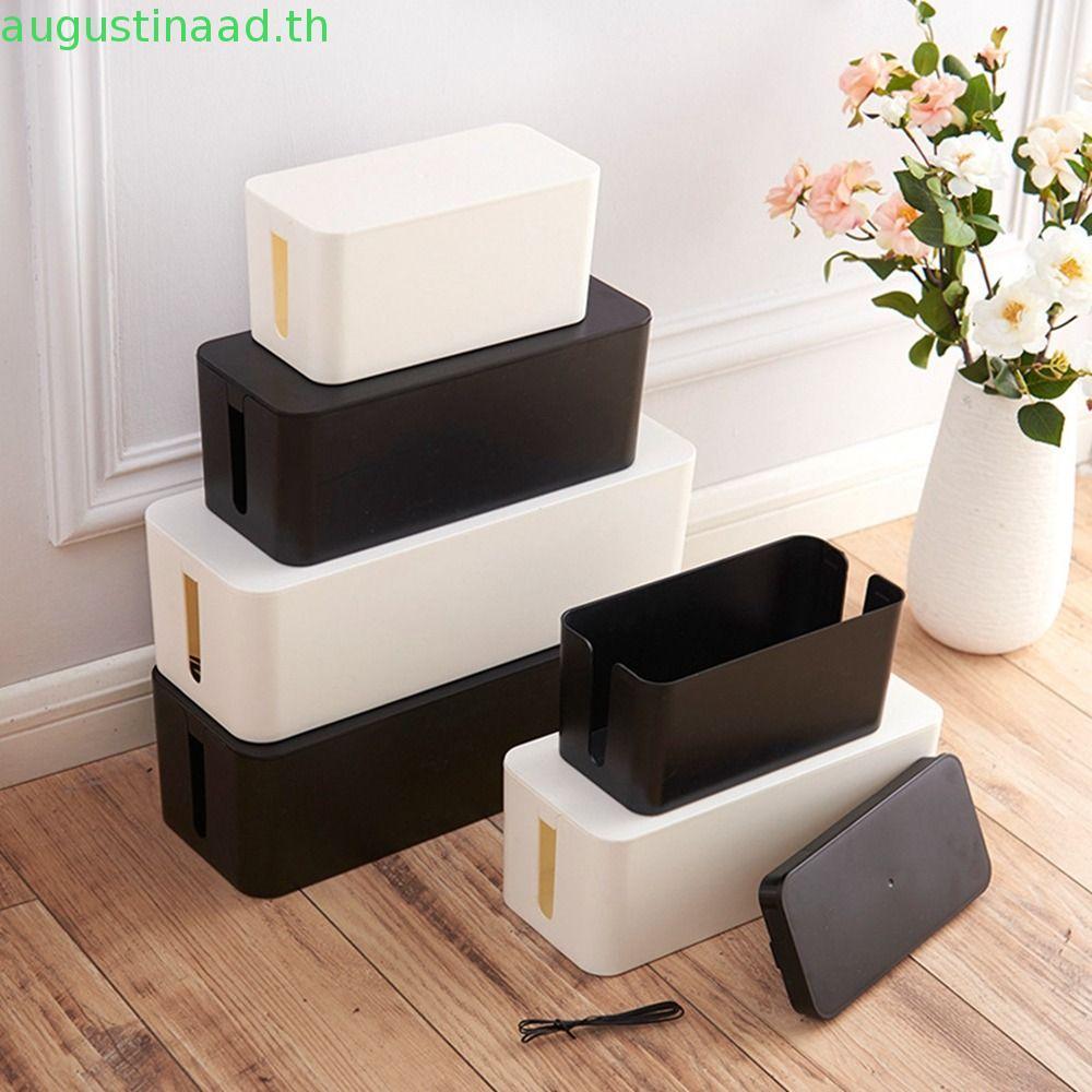 NYTRO Wire Case สีดํา 1 ชิ้น Desktop Cable Finishing Hidden Dust White Power Strip Case