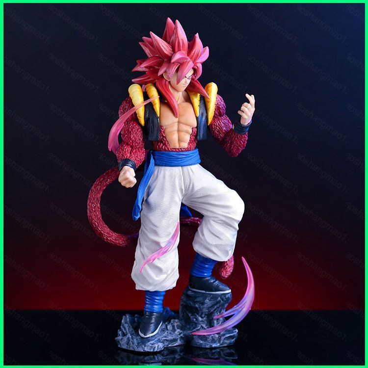 Dragon Ball SSJ4 Gogeta รูป Super Saiyan 4 Gogeta PVC รูปปั้นอะนิเมะเดสก์ท็อปพัดลมสะสมของขวัญ
