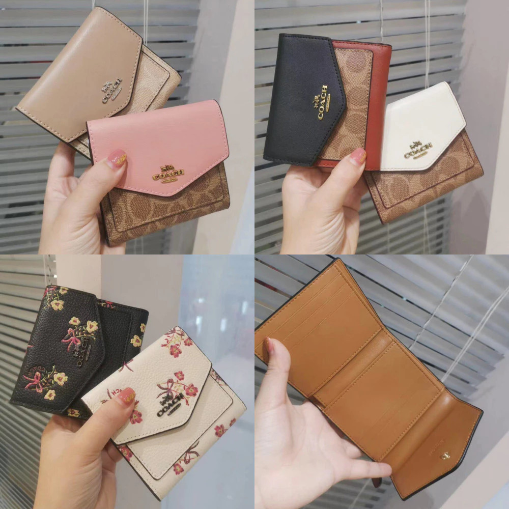 Short Wallet หนังขนาดเล็ก กระเป๋าสตางค์ ผู้หญิง กระเป๋าใส่เหรียญ พับเก็บได้ 31817 31822  JC8O5A3CH
