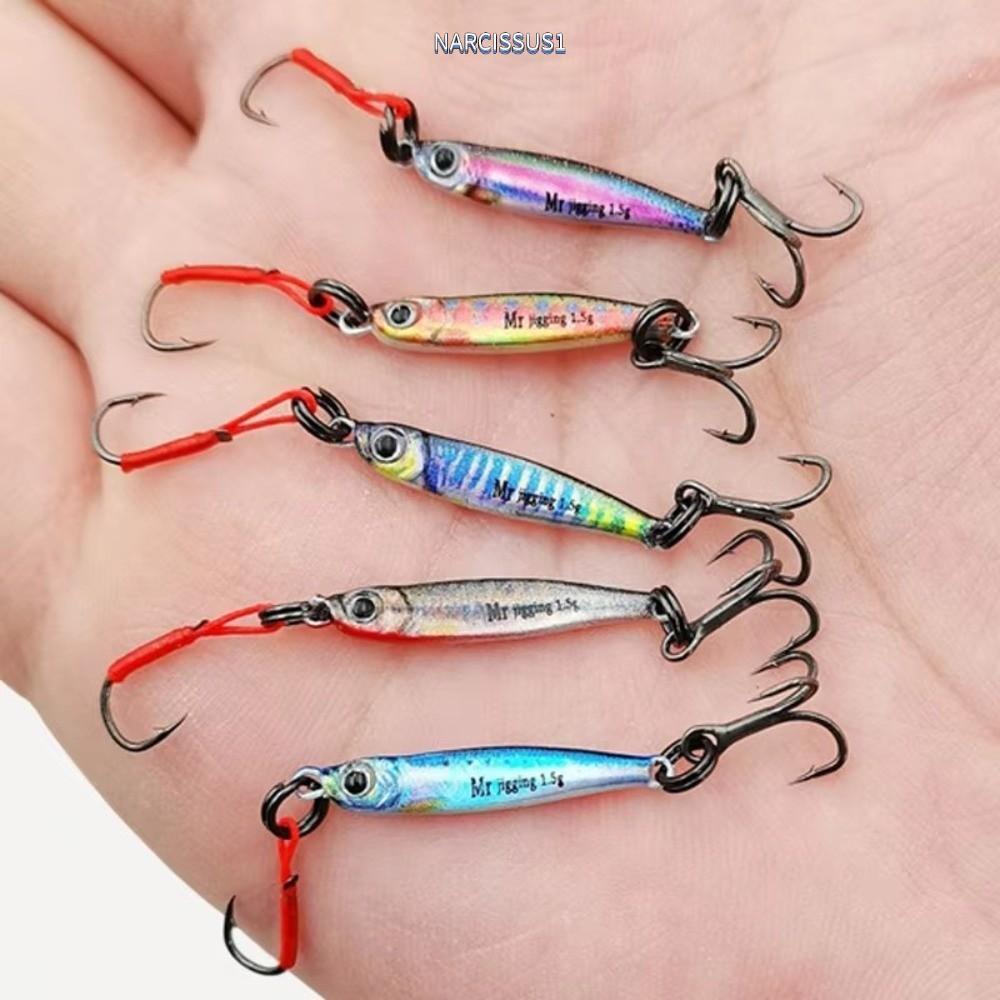 NARCISSUS13A0E Micro Jigging เหยื่อ, Bionics Design เลื่อม Mini Jig Lure, Casting 1.5/3g/5g น้ําหนัก