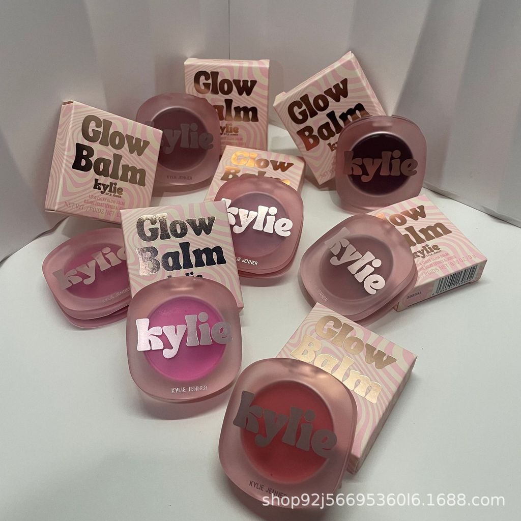 Kylie Blush GLOW BALM Lip Cheek Matte Dual-use Blush Cream ลิปกลอสกลอส [ERB]