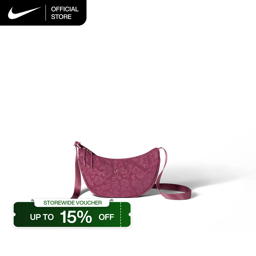 Nike Aura Floral Crescent Crossbody Bag (4L) - Pink Smoke [IQ1268-654]